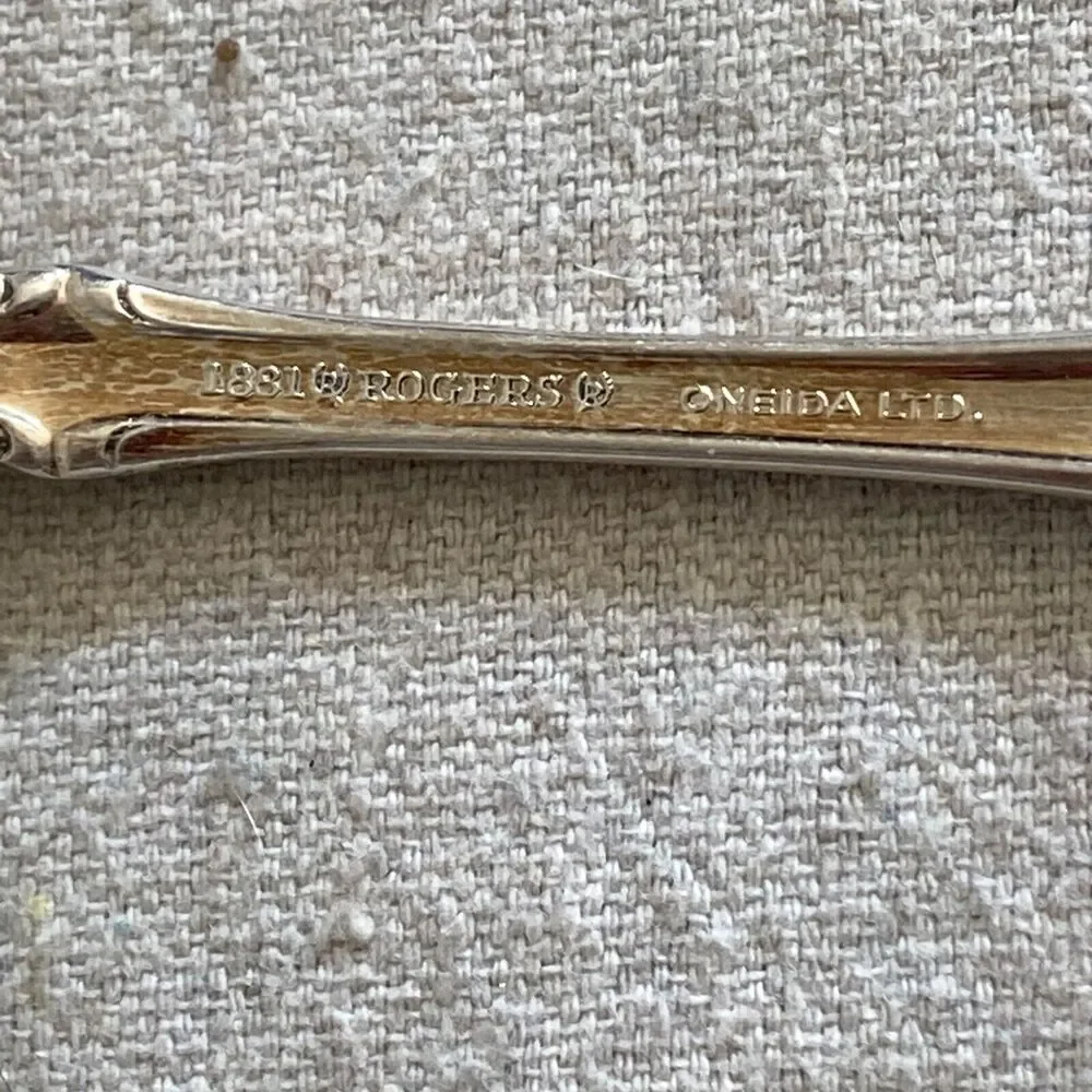 1881 Rogers Oneida Silver Electroplated Spoon & Fork Flatware Kitchen Ornate